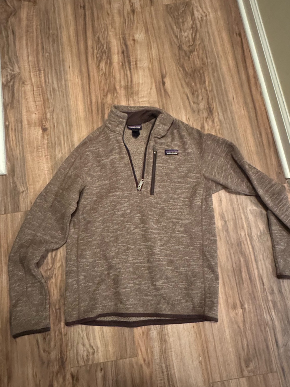 Patagonia Men's Zip-Neck Fleece Sweater - Brown Heather
